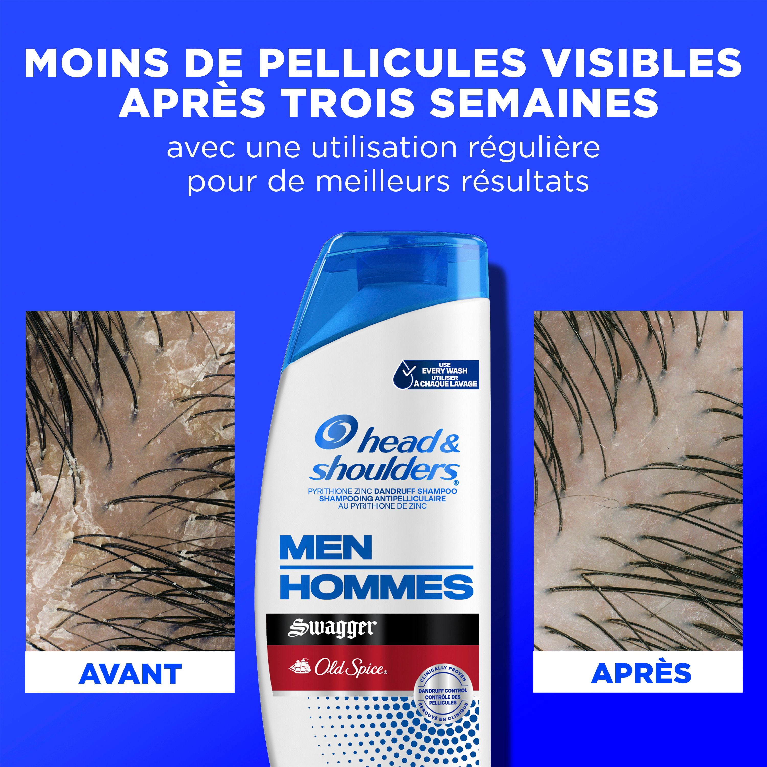 Head and Shoulders Mens 2 1 Dandruff Shampoo Conditioner, Anti-Dandruff Treatment, Old Spice Swagger for Daily Use, Paraben Free, 835ML