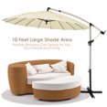 thumbnail image 4 of Gymax Parasol Suspendu Déporté de Patio 10 Pi avec Réglage d'Inclinaison Beige, 4 of 10