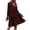 AA-Red, variant on QATAINLAV Womens Elegant Velvet Long Puff Sleeve Dress Fall Casual V Neck A Line Flowy Mini Dresses Ruffle Tiered Hem Wedding Guest Dress, Navy, M