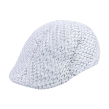 Yinanstore Casquette Plate en Maille pour Homme Décontractée pour Homme Chapeau de Peintre pour Golf Plein Air Voyage Jardinage Blanc