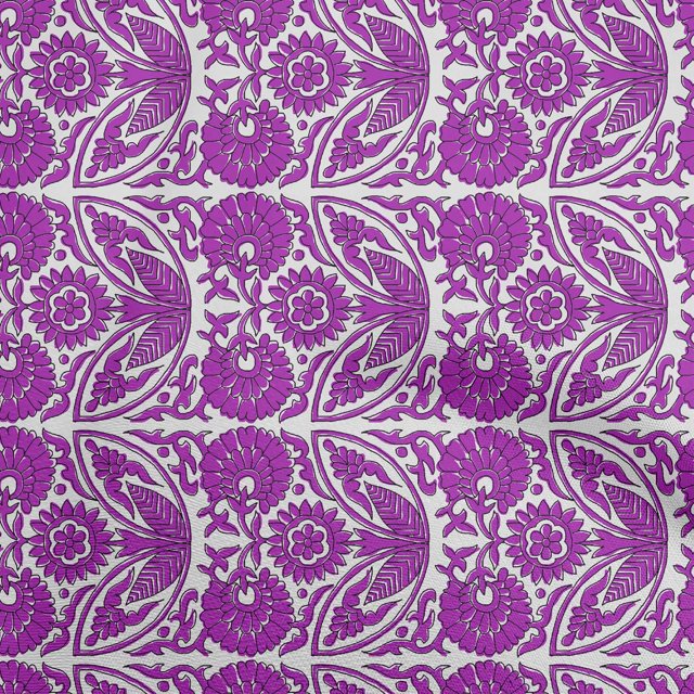oneOone Cotton Flex Purple Fabric Block Sewing Craft Projects Fabric Prints By Yard 40 Inch Wide