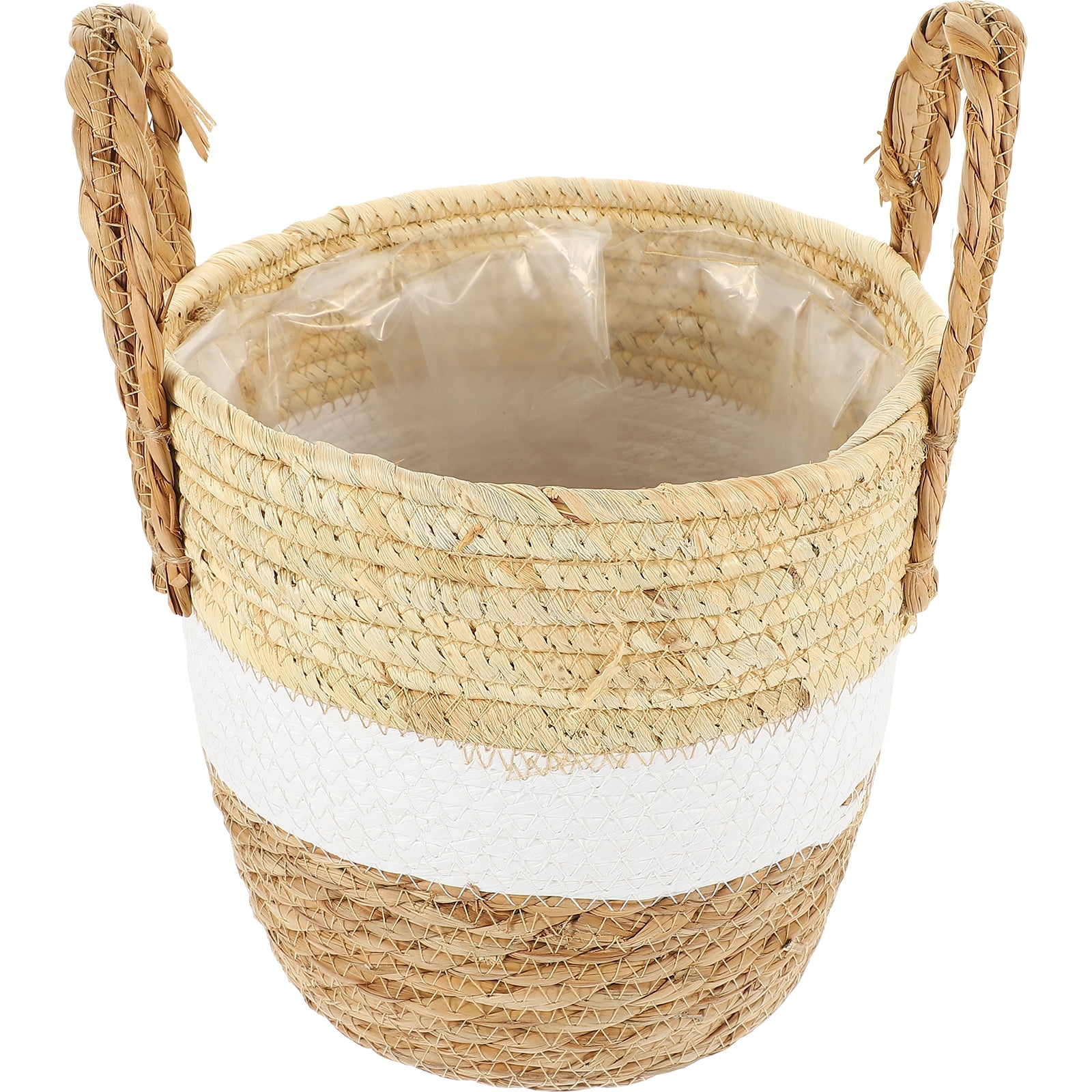 EeaseCA Seagrass Basket Planter Flower Pot Storage Basket Plant Container Hand Woven Basket Planter