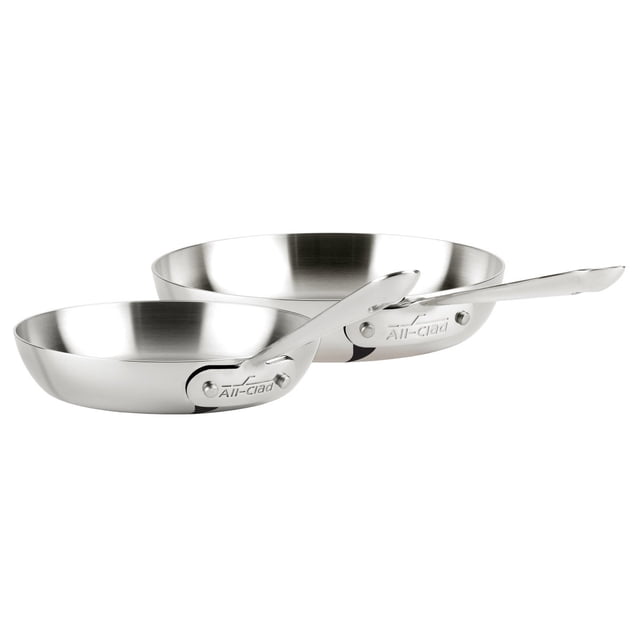 All-Clad Ensemble de Poêles D3 en Acier Inoxydable 3 Plis, 2 Pcs