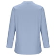 thumbnail image 5 of RKSTN Womens Tops Cotton and Linen V-Neck Long Sleeve Three Buttons Plus Size Tops Loose Fit Solid Color Basic Breathable Summer Tops Blouses, 5 of 5