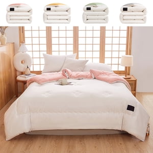 YYV Soy Fiber Washed Microfiber Lightweight Duvet Insert 59x79 in Breathable All-Season Comforter Core Hypoallergenic Machine Washable Soft Insulating Comforter Fill