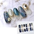 thumbnail image 2 of 14 Tips/sheet Nail Stickers Fashion Nail Wraps Self Adhesive Strips Sticker Nail Art Decal Set K5S0, 2 of 6