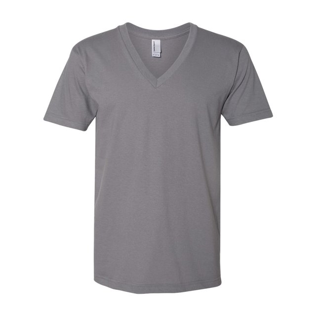 American Apparel T-Shirt Col en V en Jersey Fin, TTP, Ardoise