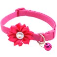 thumbnail image 1 of Flower Pet Collar Adjustable Rhinestone Cute Kitten Collar Bell Dog Collar, 1 of 10