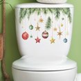 thumbnail image 2 of Christmas Bathroom Decor Sticker Set Featuring Star Hanging Lamp and Tree Designs – 29 cm x 20 cm Single Adhesive Vinyl Decal for Toilet Lid, Mirror, or Wall, 2 of 6