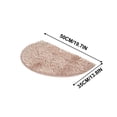 thumbnail image 2 of Half Round Water Absorbing Non-Slip Carpet Mat for Bathroom and Bedroom 40x60cm Soft Microfiber Area Rug with Rubber Backing Easy Care and Stylish Design, 2 of 6
