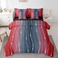 thumbnail image 1 of YST Navy Blue and Red Gradient Comforter Set, 7-Piece, Aesthetic Ombre, Full, 1 of 4