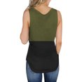 thumbnail image 3 of Fridja Womens Casual Loose Color Matching Button V-neck SleevelessTops Blouses Vests, 3 of 6