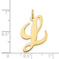 thumbnail image 3 of Diamond2Deal 14K Pendentif Initiale Lettre L en Or Jaune Grand Script pour Femmes, 3 of 5