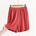 thumbnail image 2 of Timegard Shorts pour Femmes Grande Taille Été Taille Élastique à Cordon Couleur Unie Ajustés Shorts Cargo Confortables, 2 of 6
