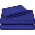 thumbnail image 3 of 700 Thread Count 100% Egyptian Cotton 4-Piece Bed Sheet Set (1 Flat, 1 Fitted Sheet, 2 Pillow Covers) 15 Inches Deep Pocket Size Solid Pattern, 3 of 4