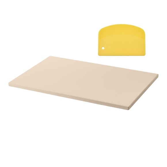 KFFKFF Pizza Stone, 20 x 14 x 0.67 in Rectangular Pizza Stone, Extra Large Baking-Stone with Scraper, 1450℉ Heat-Resistant Cordierite