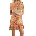thumbnail image 1 of Robes pour Femmes 2024 Été Surdimensionnée Bord de Mer Décontractée Imprimée à Manches Courtes à Col Rond Robe Rabais de 50 % Liquidation!, 1 of 4