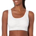 thumbnail image 2 of Bali Womens Comfort Revolution EasyLite Seamless Wirefree Bra, S, White Print, 2 of 6