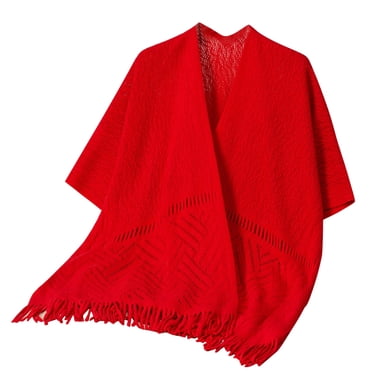 Cameland Fall Women's Shawl Wrap Poncho Ruana Cape, Cardigan Sweater Open-Front for Spring Fall Winter