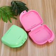 thumbnail image 2 of EIGTHTAIL ROSENICE 5pcs Retainer Case With Vent Holes and Hinged Lid Snaps Mouth Guard Case Orthodontic Dental Retainer Box Denture Storage Container, 2 of 7