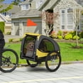 thumbnail image 2 of Aosom Remorque de Vélo pour Chien avec Attelage, Roues pour Chiens Moyens, Jaune, 2 of 10