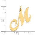thumbnail image 3 of Diamond2Deal 14K Yellow Gold Large Script Letter M Initial Pendant for Women, 3 of 5