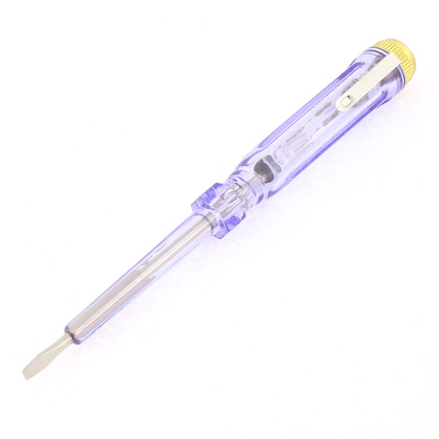 Unique Bargains 100V-500V Testeur de Tension Stylo 3mm Largeur Bit Fendue Électrosonde Tournevis