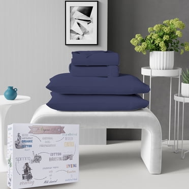 Purity Home Ensemble de Draps 100 % Coton Biologique, Percale, Ultraléger, Respirant, Frais et Net, 3 Pcs – Lit Simple Ivoire Frais