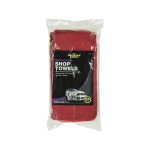 Shop Towel, Red Cotton, 13 x 14 In., 25-Pk. - 3-5428