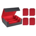 thumbnail image 4 of Bunblic 1800+Card Case Deck Box Sturdy Organizer for Basketball Cards Black Lined In Red, 4 of 8
