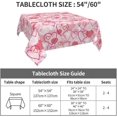 thumbnail image 3 of Valentines Day Tablecloth 60 Inch Square, Pink Love Hearts Table Cloth Romantic Valentine''s Day Tablecloth Dust-Proof Wrinkle Resistant Rustic Tablecloth for Home Dining Room Party, 3 of 5