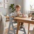 thumbnail image 2 of hauck Alpha+ Grow Along Adjustable Wooden Baby High Chair Seat, Beechwood, Grey, 2 of 7
