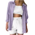 thumbnail image 2 of RXIRUCGD Chemise à Manches Longues pour Femme, Violet, Taille : TG, 2 of 4
