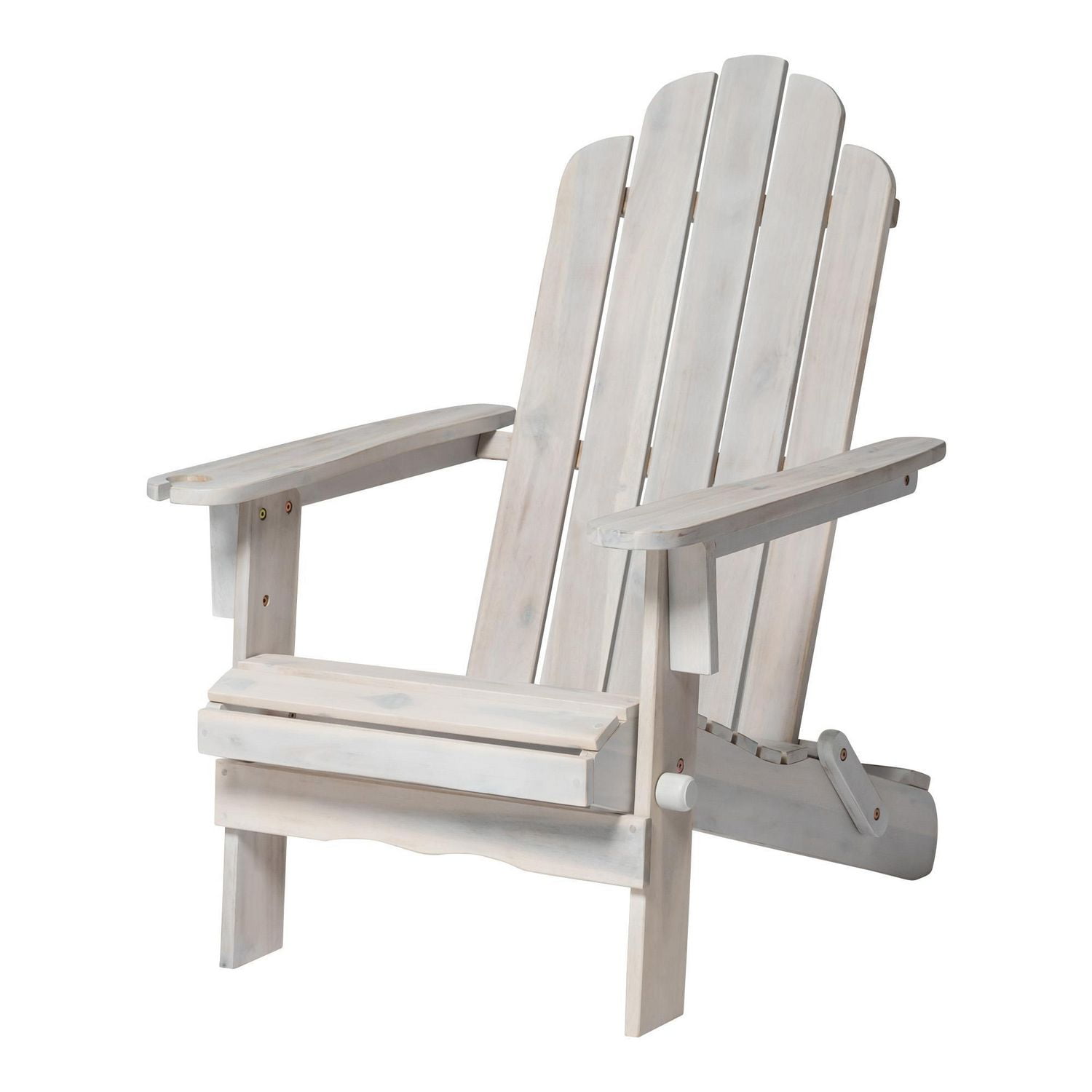 Chaise Adirondack en bois de patio - Délavage blanc