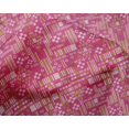 thumbnail image 4 of oneOone Silk Tabby Fabric Stripe & Square Geometric Print Fabric BTY 42 Inch Wide, 4 of 4
