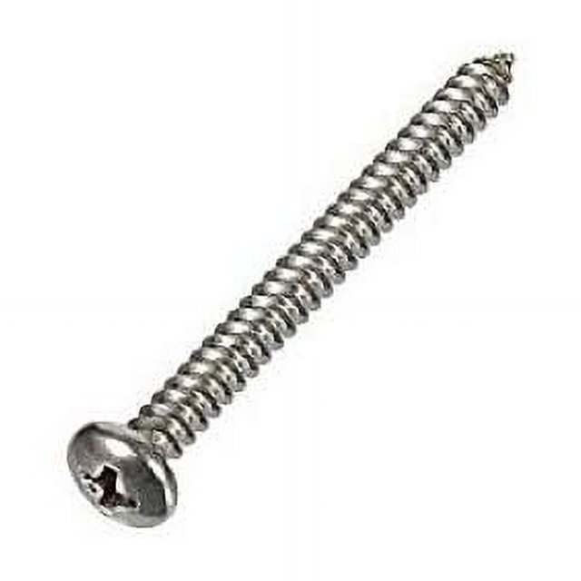 18-8 Stainless Steel Sheet Metal Screw, Plain Finish, Pan Head, Phillips Drive, Type A, 10 Thread Size, 1 3/4" Length (Pack of 50) (Fits Tuf-Tite Risers and Lids)