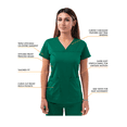 thumbnail image 3 of Adar Pro Blouses Médicales pour Femmes - Haut à Col en V, 3 of 7