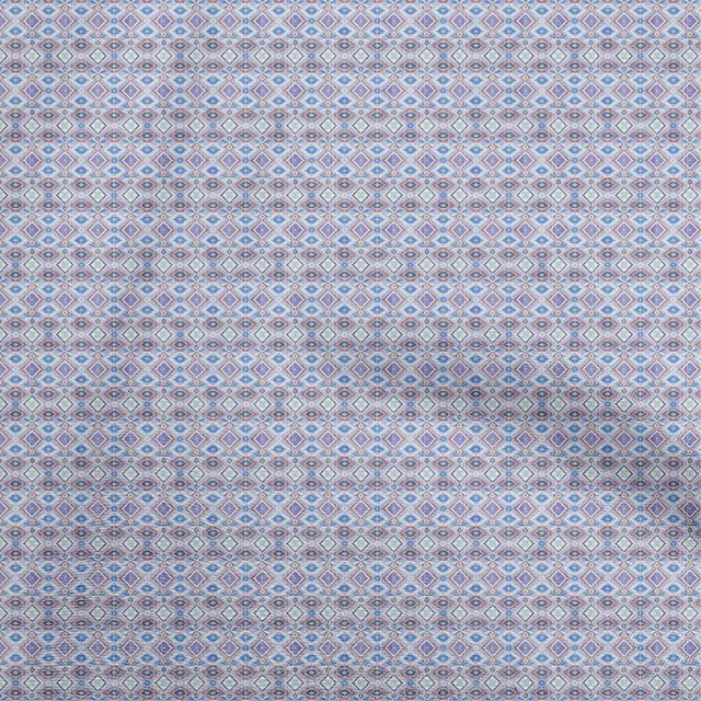 oneOone Rayon Grayish Blue Fabric Asian Kilim Craft Projects Decor Fabric Printed By The Yard 56 Inch Wide