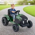 thumbnail image 4 of Costway 24V Ride On Tractor for Kids with Detachable Trailer Remote Control Music Dark Green, 4 of 10