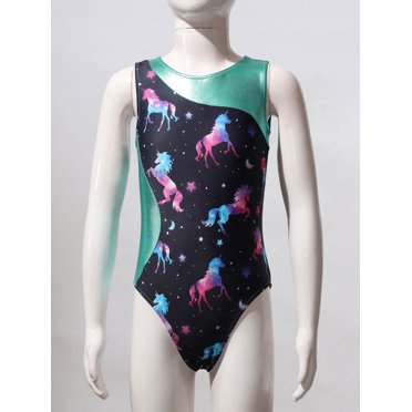 Hansber Kids Girls 2 Pcs Gymnastics Outfits Ballet Dance Leotards with Shorts Tumbling Activewear Sets Dark Night 14