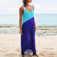 thumbnail image 1 of LOVZFMLL Robes Femmes Mode Robe Décontractée Sans Manches pour Femmes Col en V Dames Unie Longues Robes, 1 of 9
