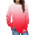 thumbnail image 1 of FAIWAD Womens Long Sleeve Ribbed Tunic Tops Round Neck Loose Side Split Button Decor T Shirts, 1 of 5