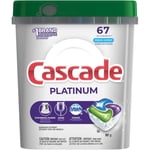 Cascade Platinum ActionPacs Laveur à vaisselle Podes détergentes, frais 67CT