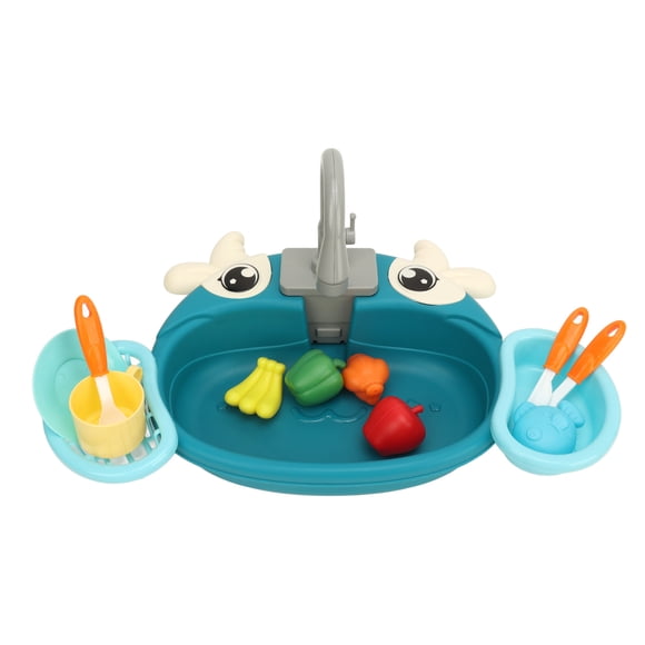 Jouets de Lave-Vaisselle Électriques pour Cuisine, Jouets d'Évier de Cuisine Interactifs pour Enfants avec Eau Circulante, Simulation et Plaisir