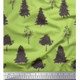 thumbnail image 1 of Soimoi Green Poly Georgette Fabric Stencil Tree Print Sewing Fabric Yard 52 Inch Wide, 1 of 3