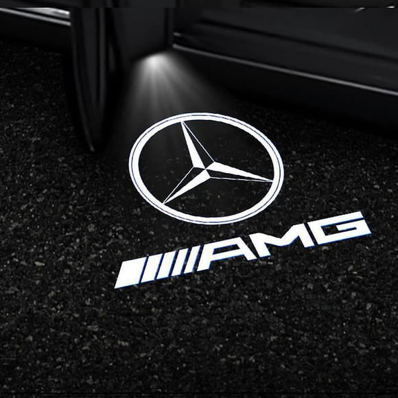 2x Car Door Led Logo Projector Light For Mercedes Benz Gls/glc/glb/gla/a/b/c/e-class