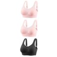 thumbnail image 1 of Timegard 3pc Bras for Women Wirefree Breathable Adjustable Strap Full Coverage High Support Comfort Bras, 1 of 3