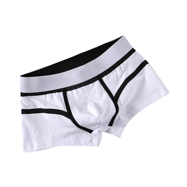 DPTALR Men's Solid Color Boxer Large Size Mid Waist Boxer Briefs