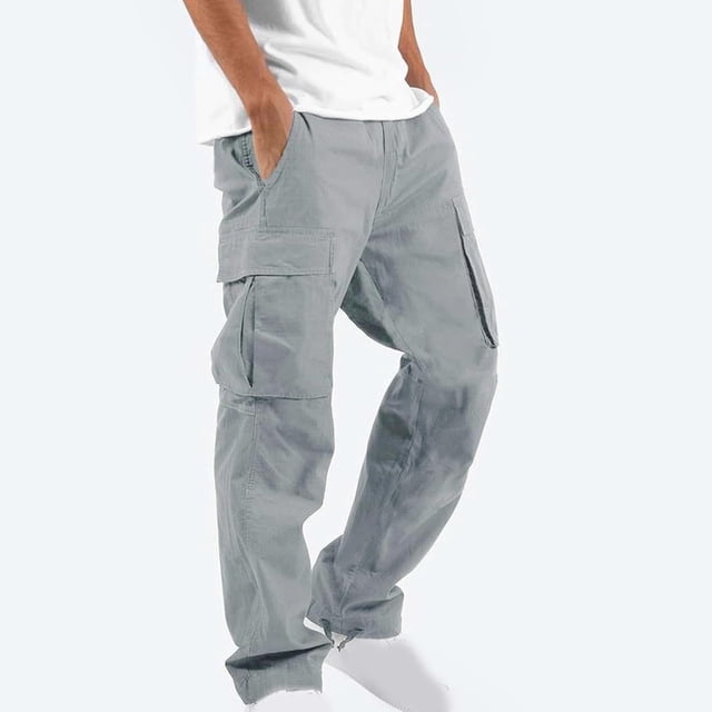cllios Cargo Pantalon pour Hommes Coupe Décontractée Pantalon de Travail Pantalon Militaire d'Extérieur Pantalon de Course Jambe Droite Pantalon Cargo Multi-Poches