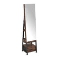 thumbnail image 1 of GloryStar 66" 360° Swivel Jewelry Armoire, Lockable Full-Length Mirror, Bottom Drawer, and Rear Storage Shelves, Freestanding Jewelry Organizer, 1 of 8